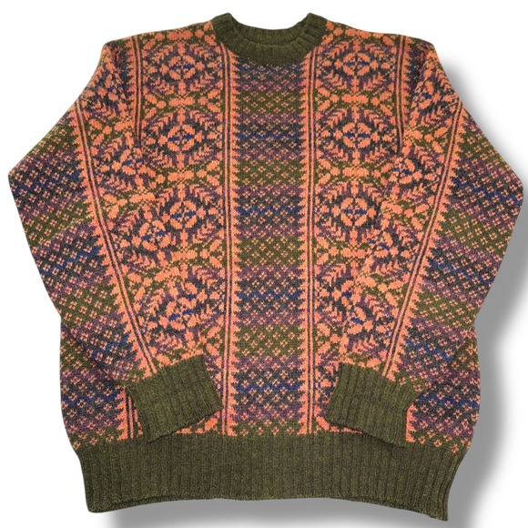 Luichart Woollens by Harry Goudie Other - Luichart Woollens Harry Goudie Mens XL Fair Isle Knit Sweater Made in Scotland